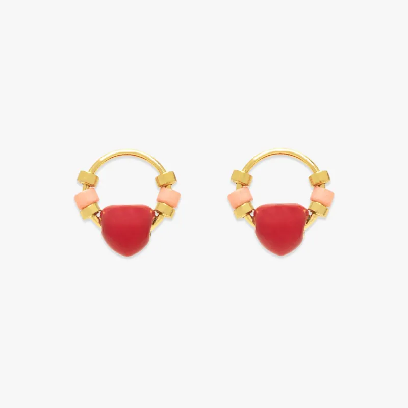 Heart Bead Stud Earrings sold by Pura Vida