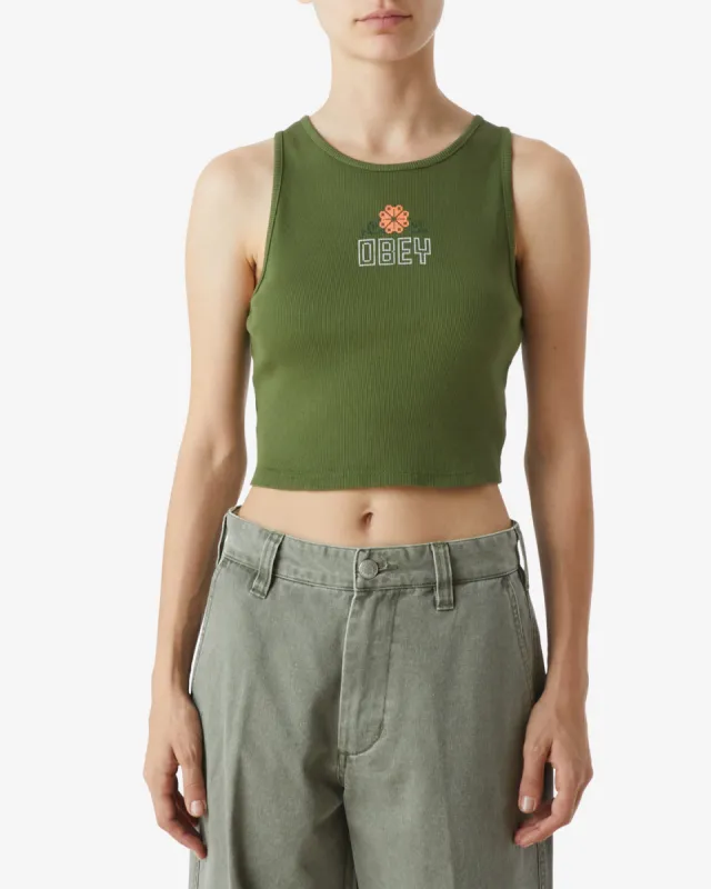 CROSS STITCH MEGAN TANK sold by Obey