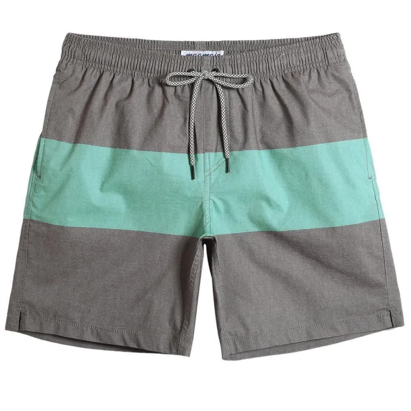 StripePop Color Matching Swim Trunks sold by maamgic