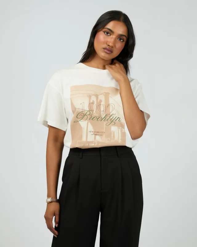 Brooklyn Oversized Tee Vintage White sold by All About Eve