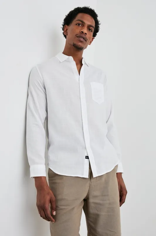 WYATT SHIRT - WHITE sold by Rails
