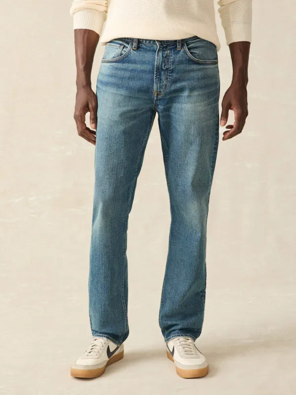 Organic Cotton Slim Straight Denim - East Lake Wash sold by Faherty
