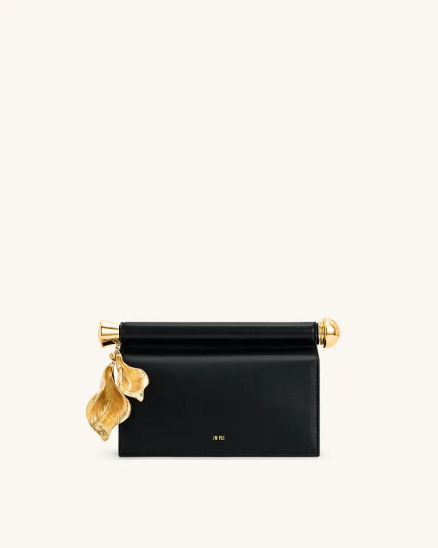 Holly Metal Pendant Embellished Clutch - Black sold by JW PEI