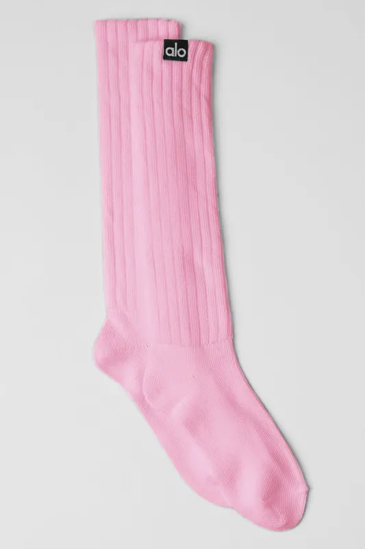 Unisex Scrunch Sock - Sweet Pink sold by Alo Yoga