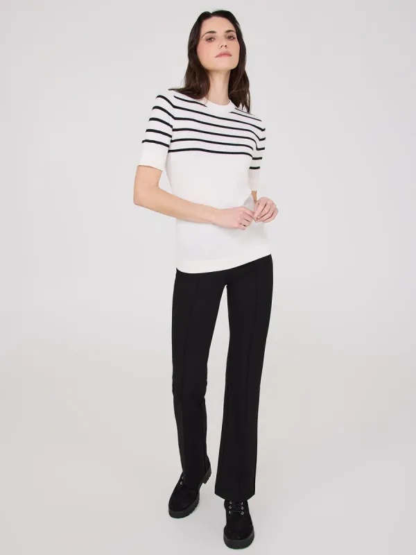 Pintuck Front Flare Leg Pants sold by Suzy Shier
