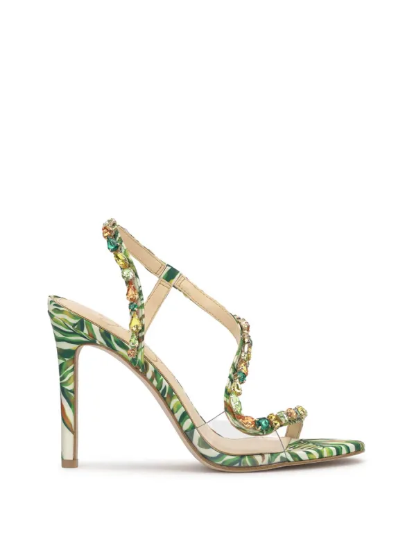 Jaycin High Heel in Green Jungle sold by Jessica Simpson