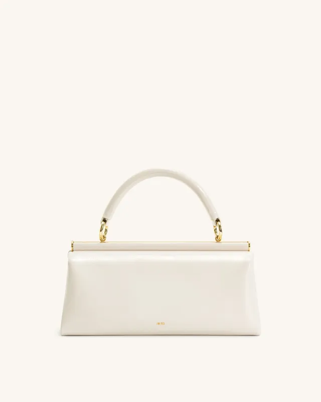 Danna Top Handle Bag - White sold by JW PEI