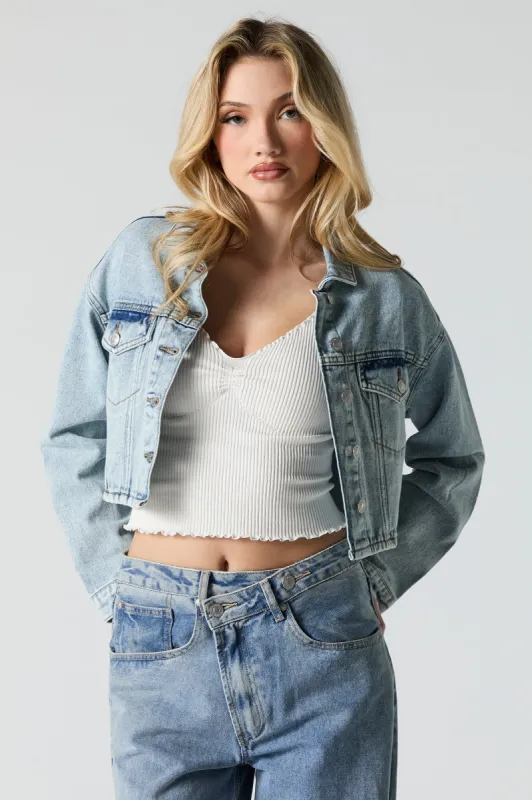 Blouson en denim écourté sold by Urban Planet