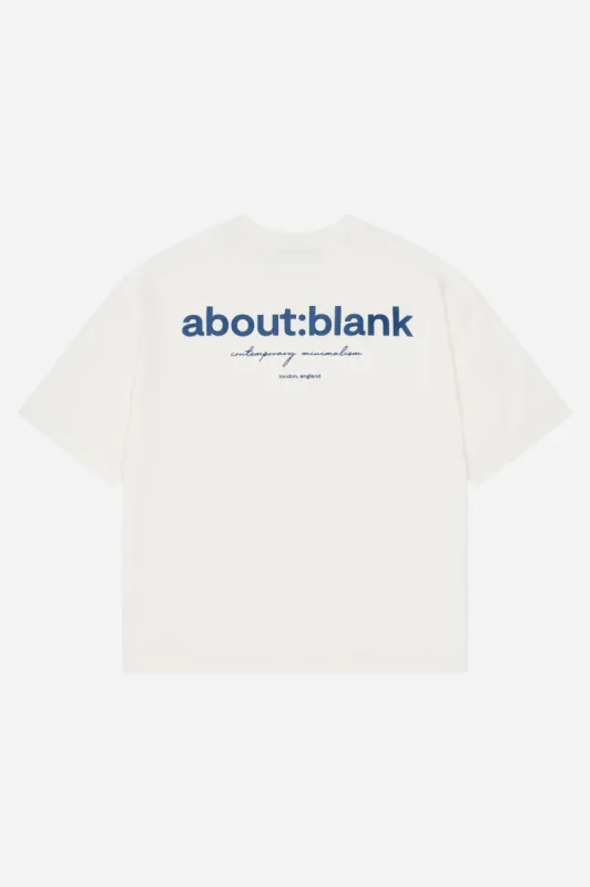 box t-shirt oat/estate blue sold by about:blank