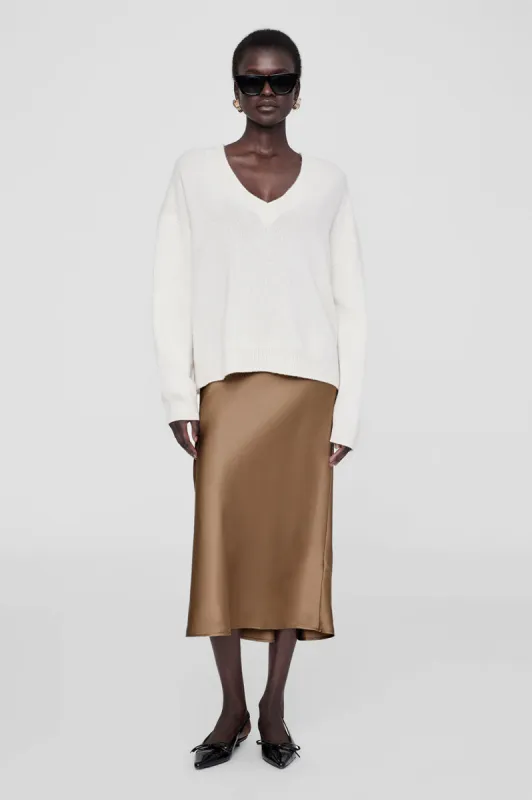 Bar Silk Skirt - Sepia sold by Anine Bing