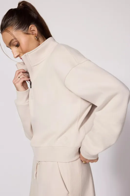 Luxefleece 1/4 Zip  - Stone sold by MPG