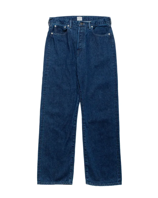 Post O'Alls No.1 Five Pocket 12oz, Selvedge Deep Washed Denim Indigo sold by Lost & Found