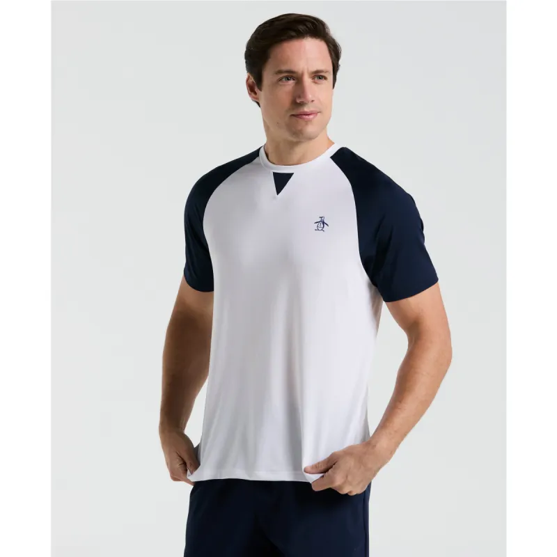 Core Blocked Performance Tennis Tee sold by Original Penguin