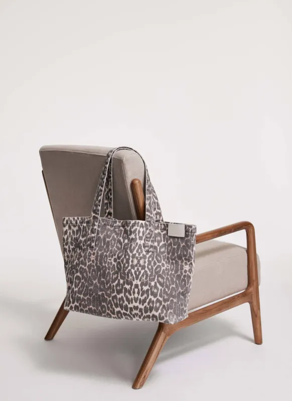 Leopard Print Denim Tote Bag sold by Mint Velvet