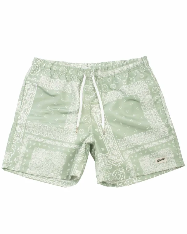 Bather Sage Bandana Swim Trunk sold by Lost & Found