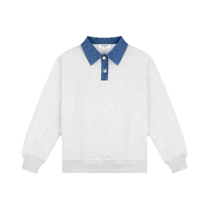 Denim Collar Sweat Rugby sold by Parke Official