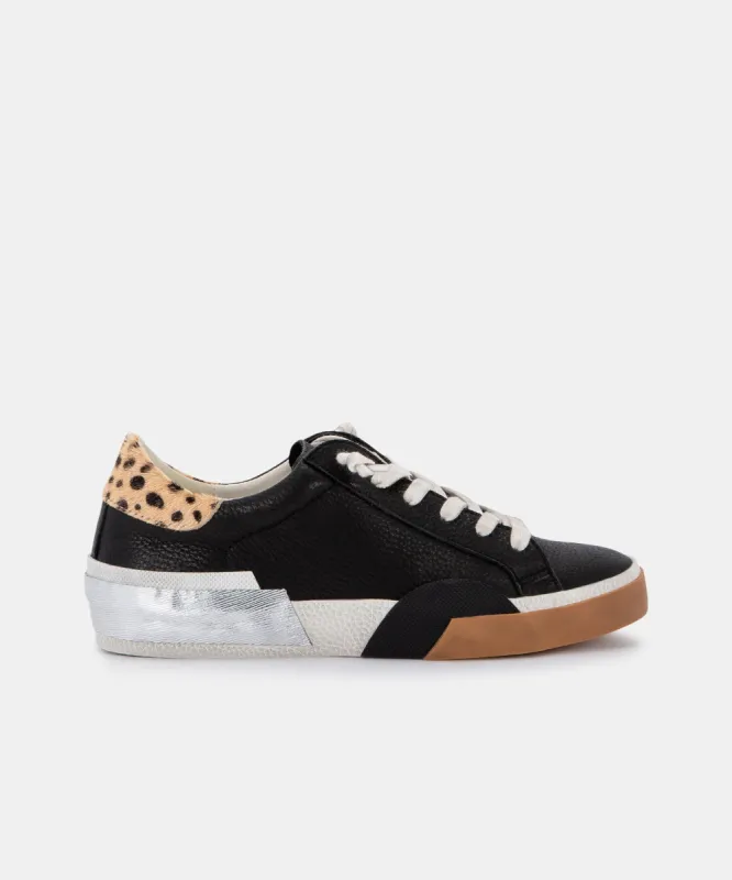 ZINA SNEAKERS BLACK MULTI LEATHER sold by Dolce Vita
