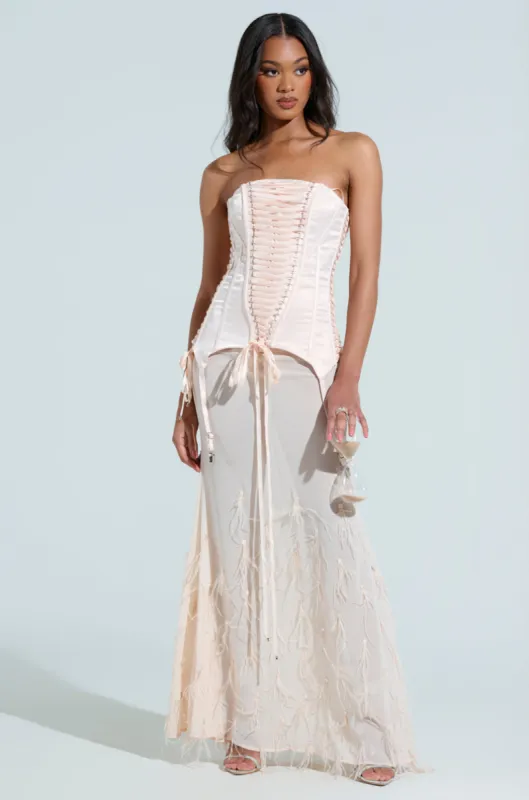 STAR OF THE SHOW CORSET MAXI DRESS sold by AKIRA