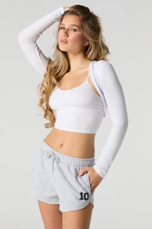 Short en molleton imprimé avec taille coulissante sold by Urban Planet