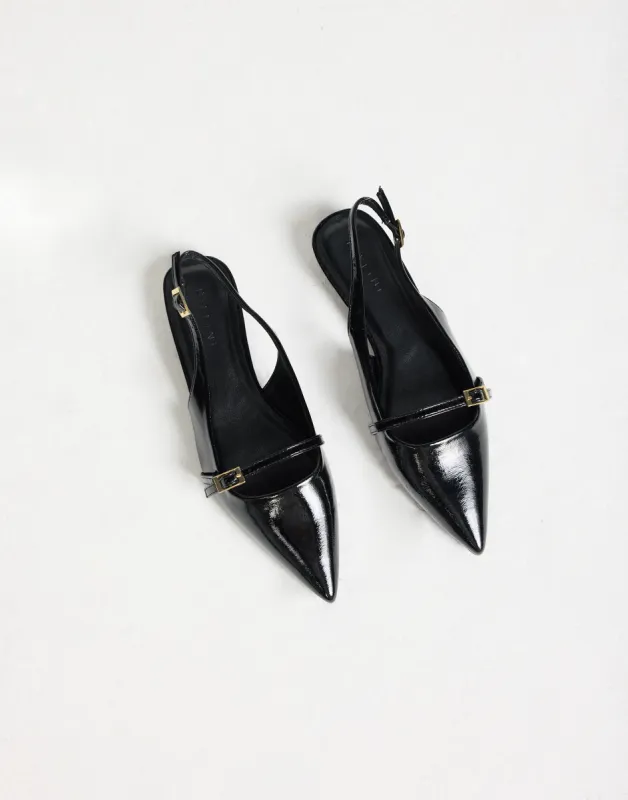 Ilie Flats (Black Patent) - By Billini sold by Charcoal Clothing