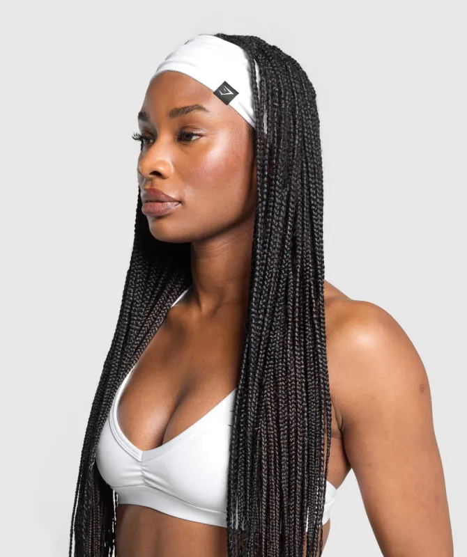 Gymshark Diffuse Sweat Headband - White sold by Gymshark