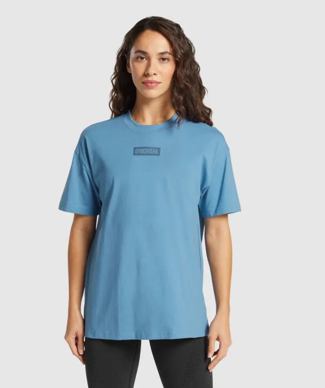 Gymshark Block Oversized T-Shirt - Classic Blue sold by Gymshark