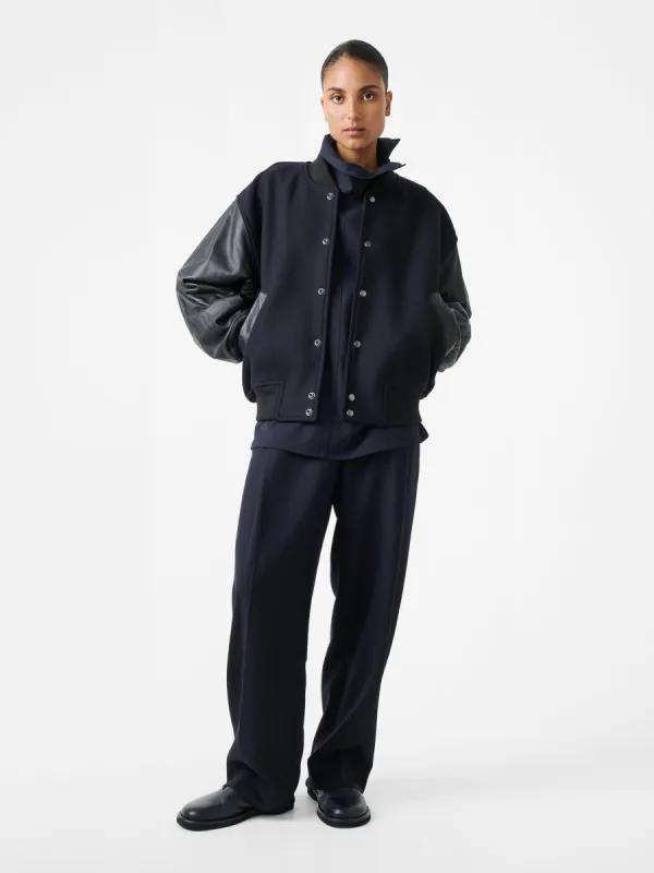 Vai Tropical Wool Pant in Darkest Navy sold by Studio Nicholson