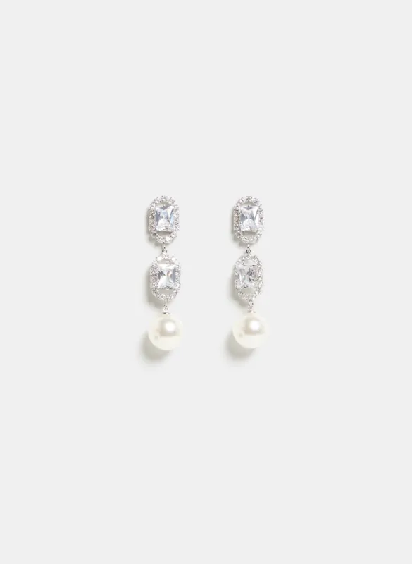 Tiered Pearl Drop Earrings sold by Laura