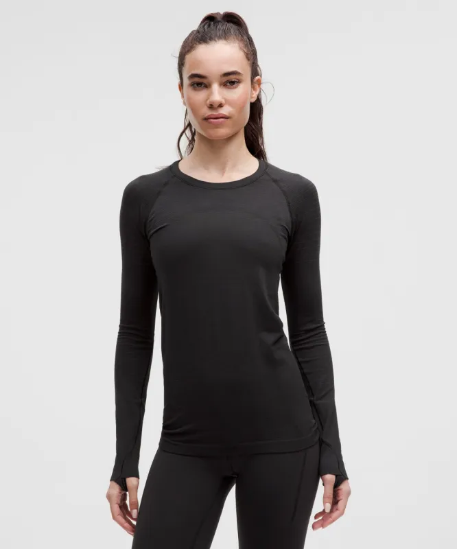 Swiftly Tech Long-Sleeve Shirt 2.0 Hip Length *Glow Stripe sold by Lululemon