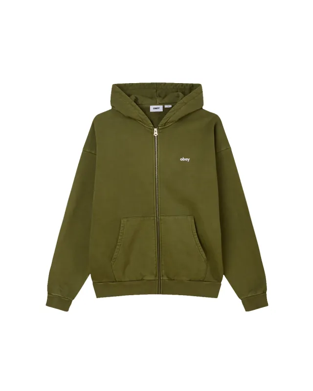 LOWERCASE PIGMENT ZIP HOOD sold by Obey