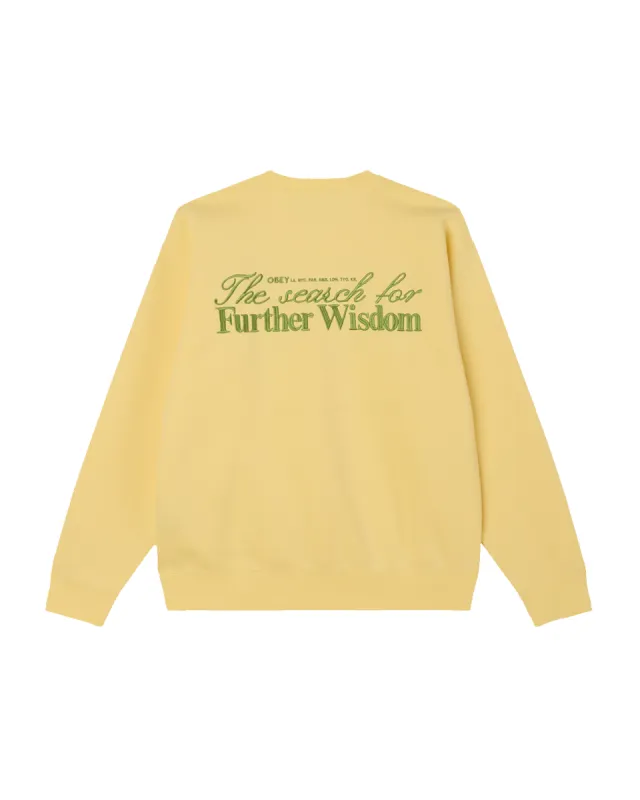 FURTHER WISDOM CREWNECK sold by Obey