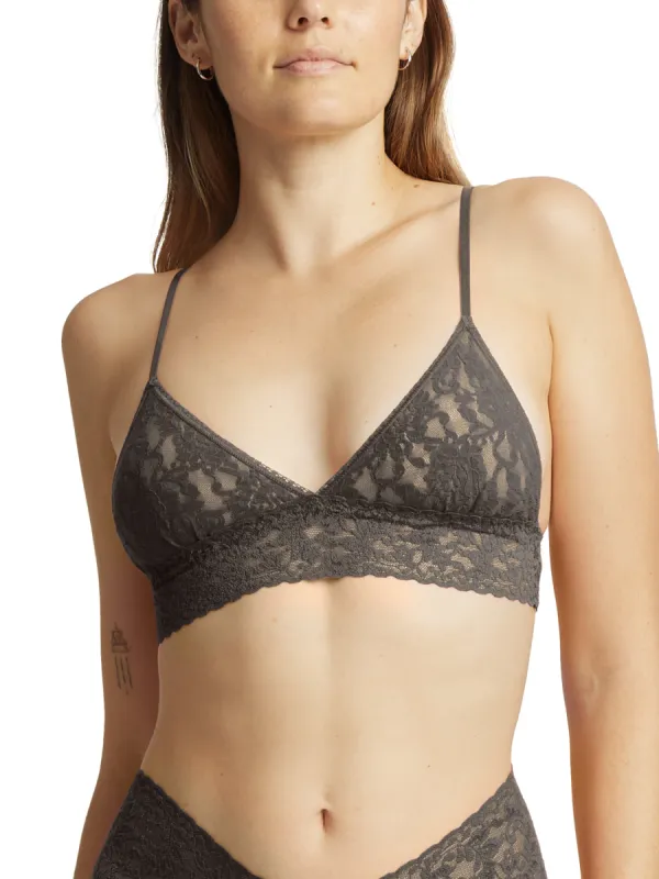 Signature Lace® Padded Triangle Bralette Granite Grey Sale sold by Hanky Panky