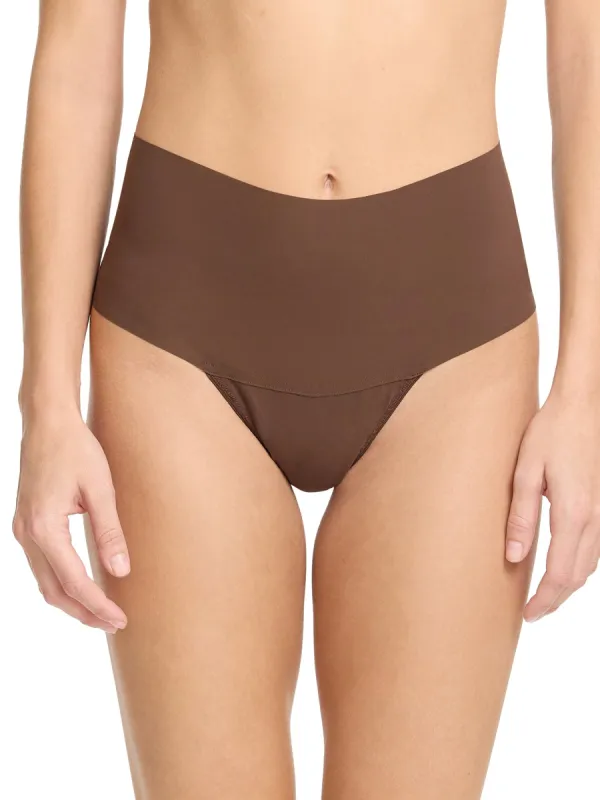 BreatheSoft® High Rise Thong Mahogany sold by Hanky Panky