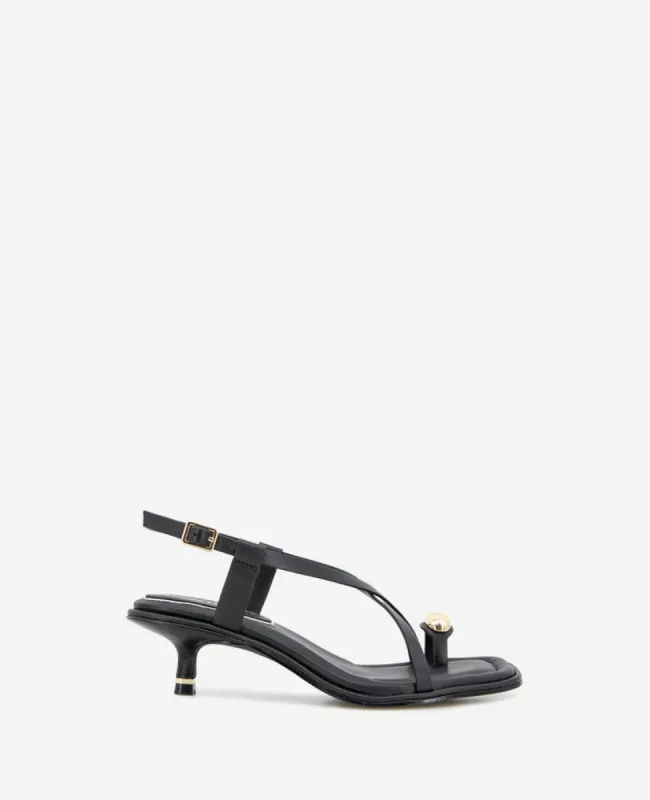 Geala Leather Metal Toe Ring Kitten Heel Sandal sold by Kenneth Cole