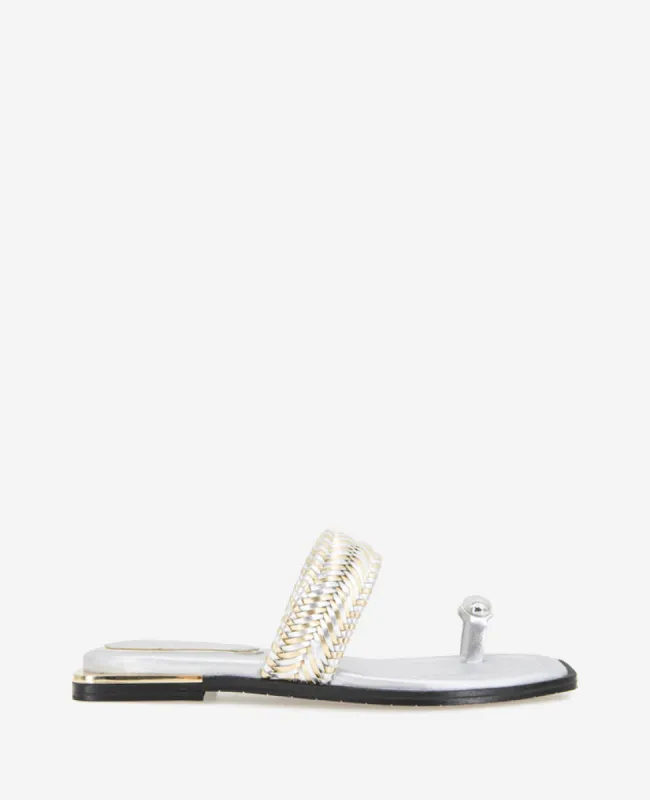 Andarna Metallic Woven Toe Ring Sandal sold by Kenneth Cole