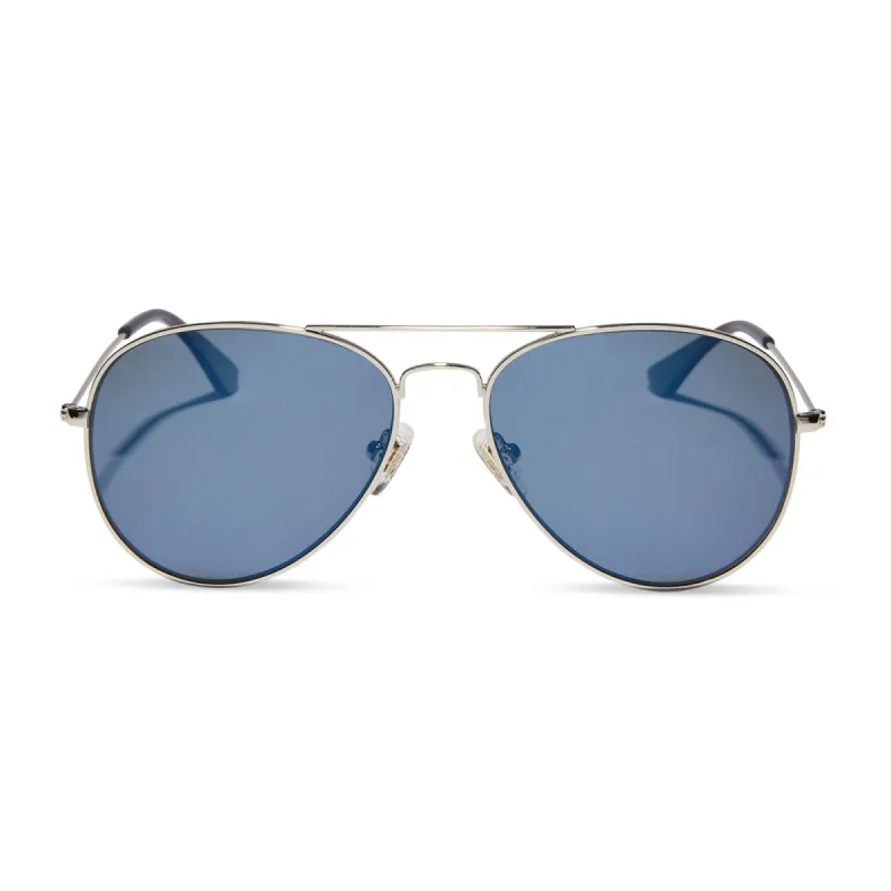 CRUZ - SILVER + MIDNIGHT MIRROR + POLARIZED SUNGLASSES sold by Diff Eyewear