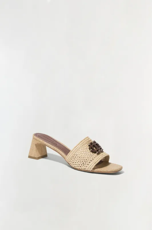 Sydney Raffia Block Heel Sandal sold by Jonathan Simkhai