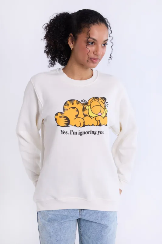Garfield Graphic Crew Neck Sweatshirt sold by Bluenotes