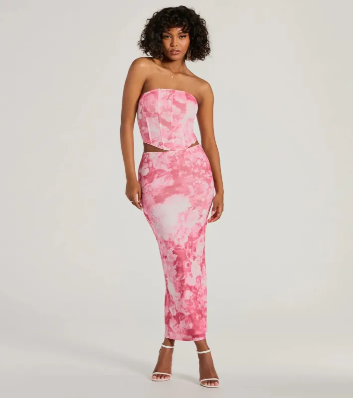 Floral Sensation High Rise Maxi Skirt sold by Windsor