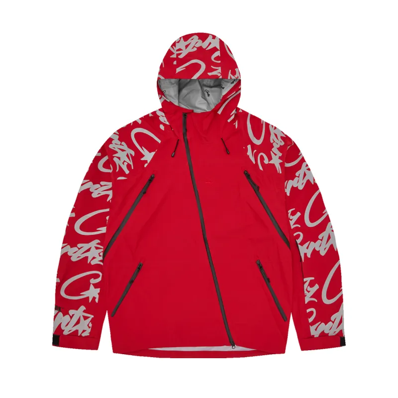 ELITEWORK™ WATERPROOF SHELL JACKET V2 [RED] sold by Corteiz