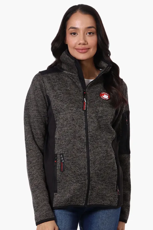 Canada Weather Gear Zip Up Sleeve Pocket Fleece Lightweight Jacket - Black sold by Fairweather