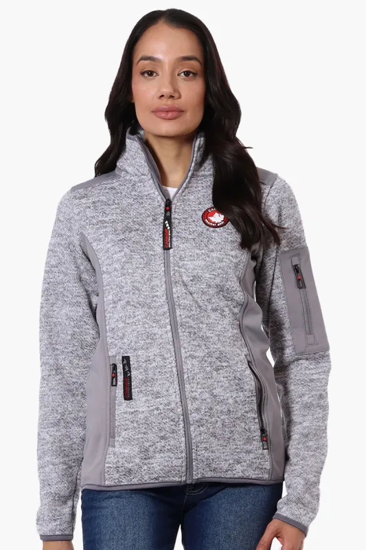 Canada Weather Gear Zip Up Sleeve Pocket Fleece Lightweight Jacket - Grey sold by Fairweather