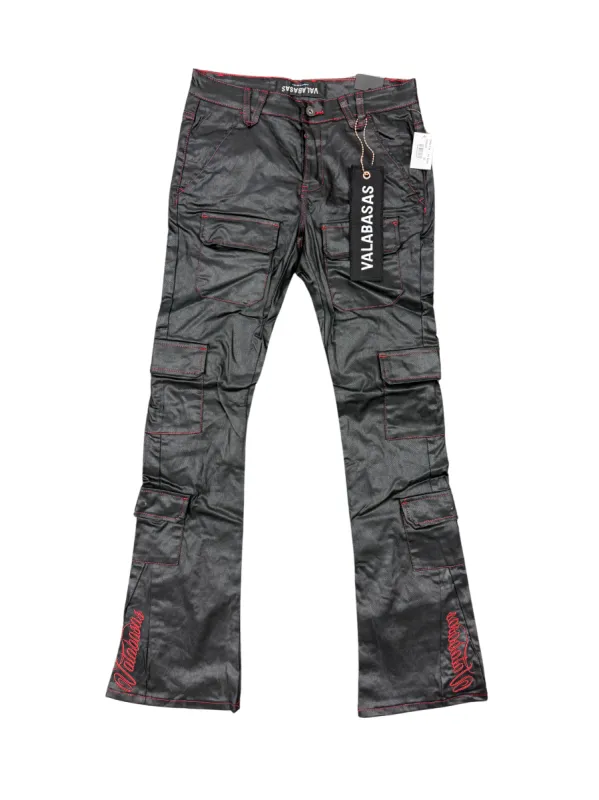 "EXPEDITION" STACKED FLARE JEAN JET BLACK sold by valabasas