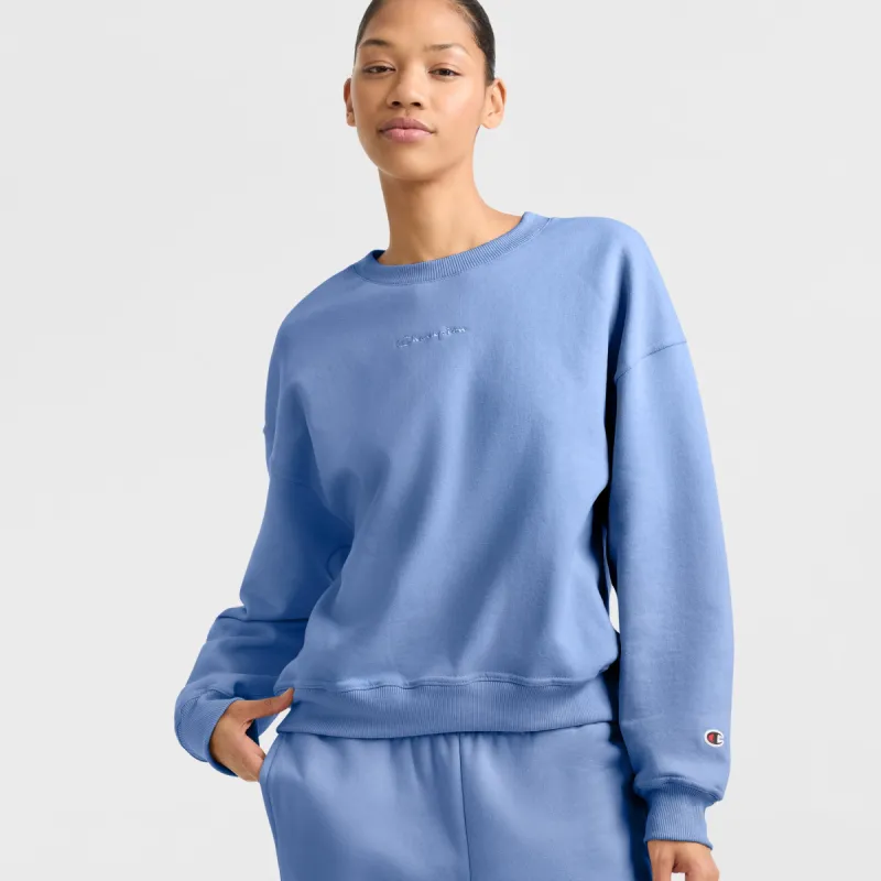 Powerblend Crewneck Sweatshirt, Embroidered Script Logo sold by Champion