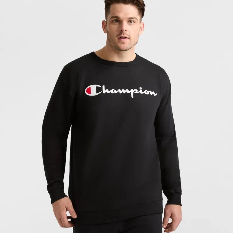 Powerblend Crewneck Sweatshirt, Script Logo - Big & Tall sold by Champion