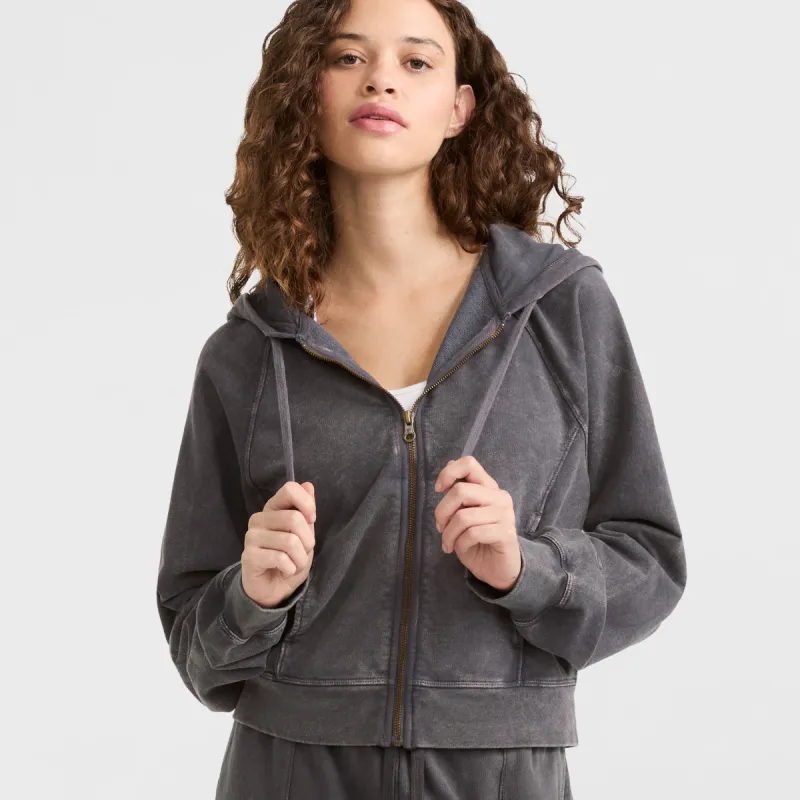 Vintage Wash Zip-Up Hoodie,  C Logo sold by Champion