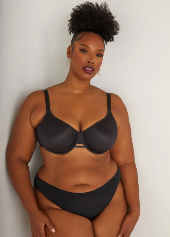 Paneled Side Smoothing Minimizer Bra sold by Ashley Stewart