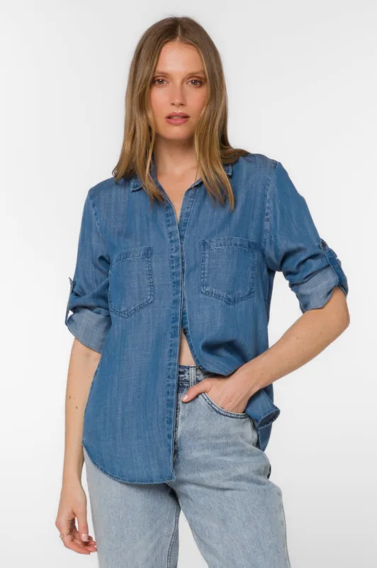 Riley Venice Sky Shirt sold by Velvet Heart