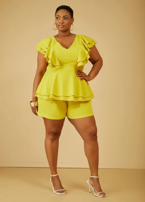 Pleated Crepe Shorts sold by Ashley Stewart