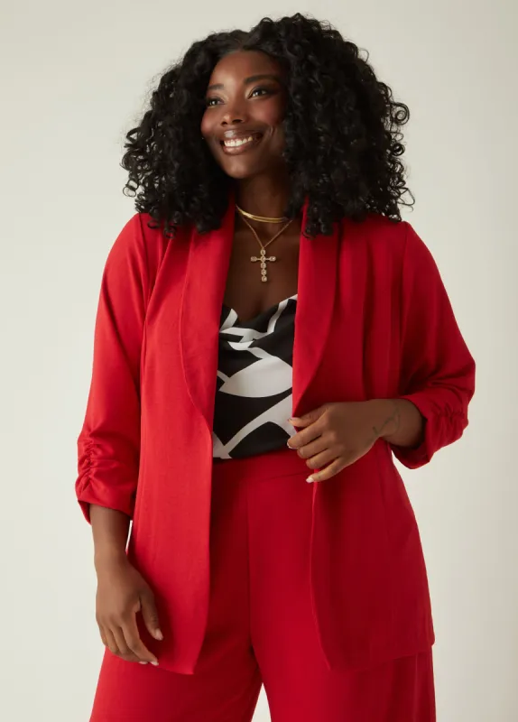 Textured Open Front Blazer sold by Ashley Stewart
